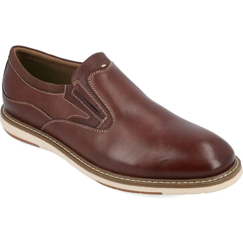 Vance Co. Mens Faux Leather Round Toe Loafers