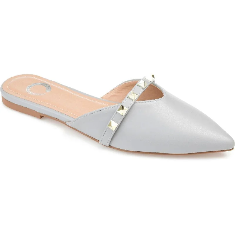 Journee Collection Womens DREAH Faux Leather Pointed Toe Mules