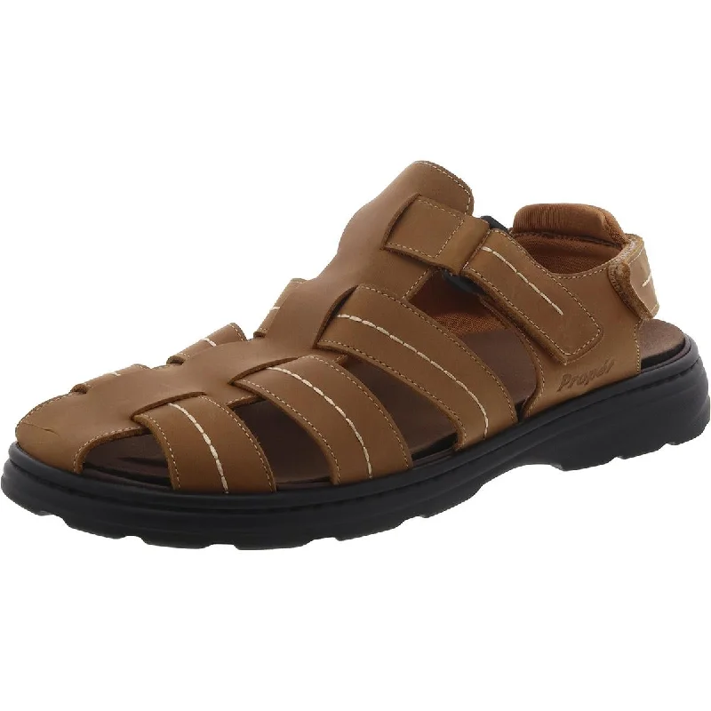 Propet Mens Hunter Leather Closed Toe Fisherman Sandals