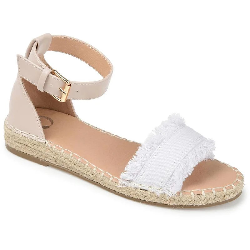 Journee Collection Womens Tristeen Flats Ankle Strap Espadrilles