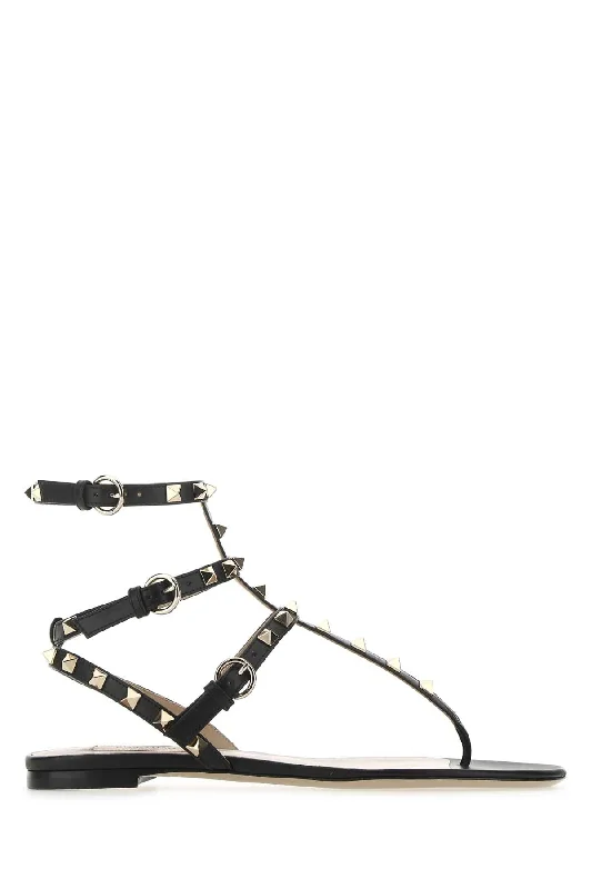 VALENTINO GARAVANI Rockstud Thong Sandals - Women's Footwear