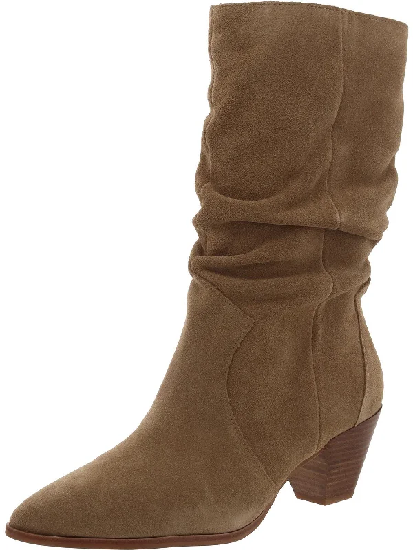 SENSENNY Womens Pointed toe Casual Mid-Calf Boots