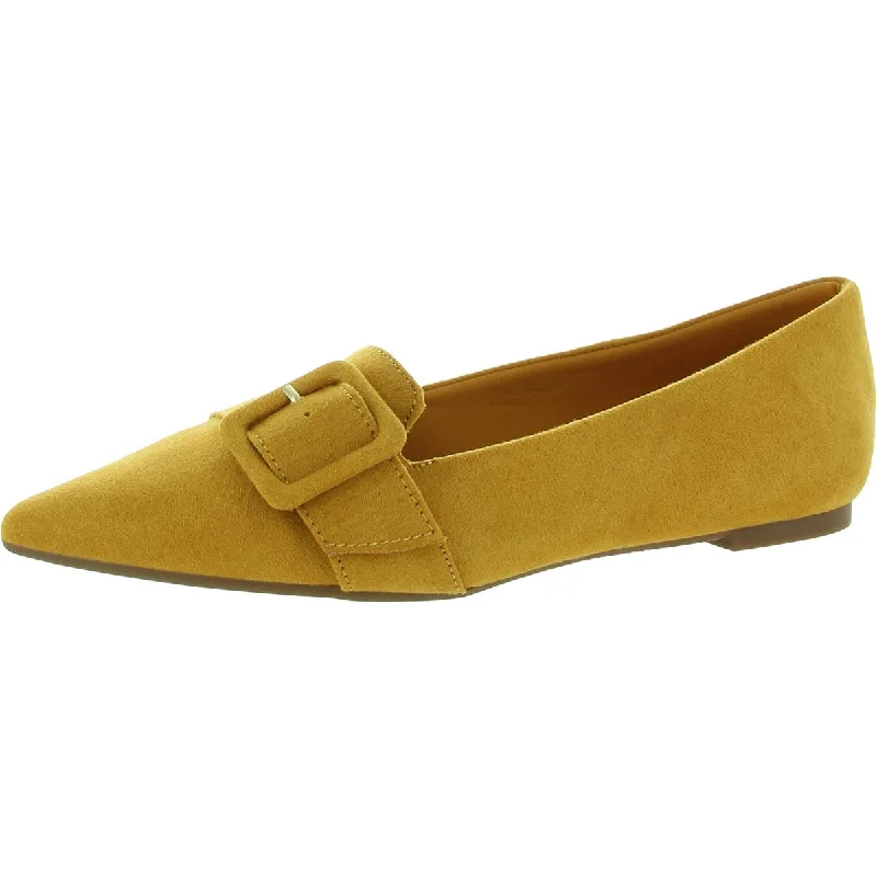 Journee Collection Womens Faux Suede Slip On Ballet Flats