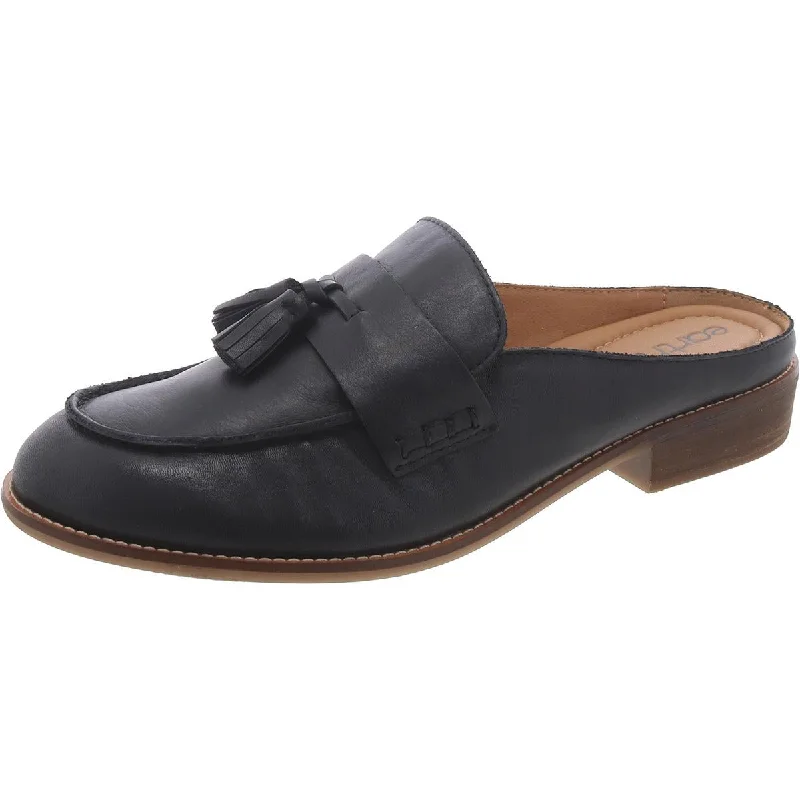 Earth Womens Faux Leather Tassel Mules