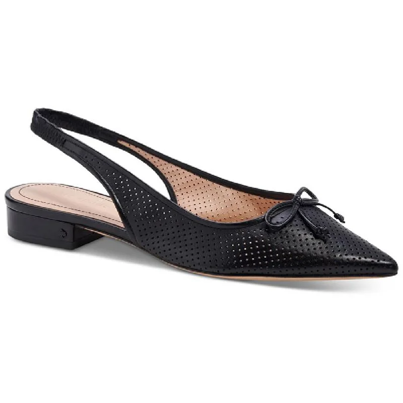 Kate Spade New York Womens Veronica Leather Perforated Slingbacks