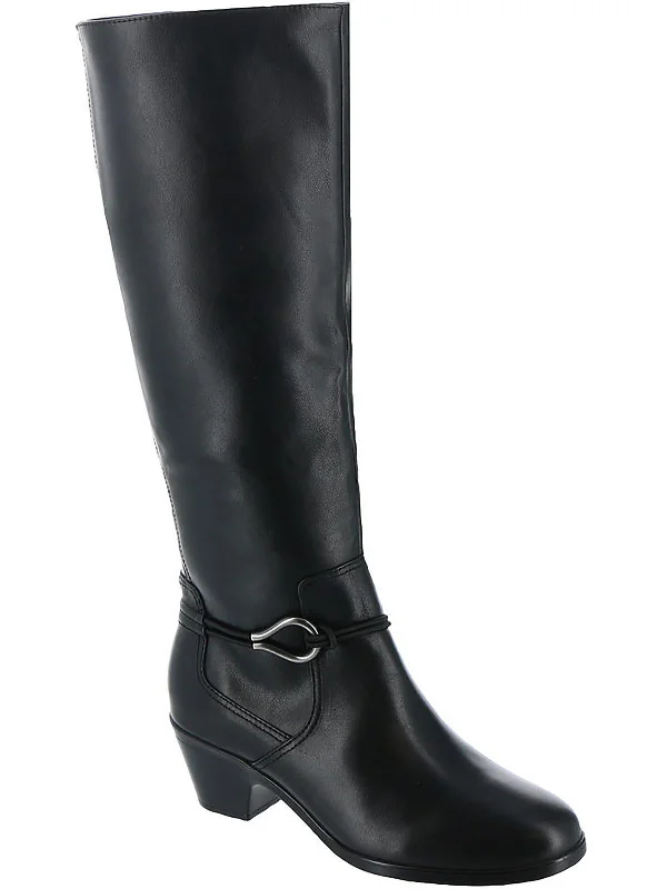 EMILY2 SKY Womens Leather Zipper Knee-High Boots