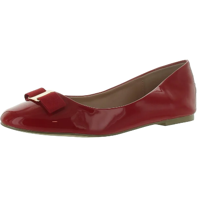 Journee Collection Womens Patent Slip On Ballet Flats