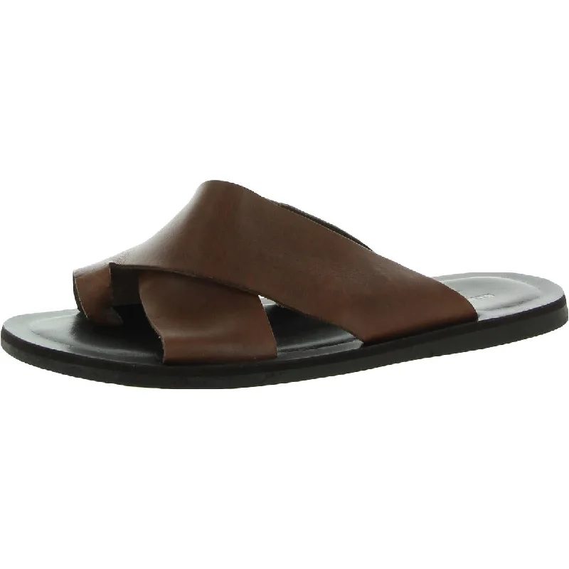 Kenneth Cole New York Mens Ideal Leather Slip On Slide Sandals