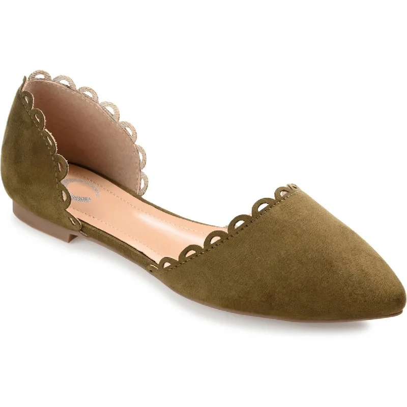 Journee Collection Womens Jezlin Faux Suede Pointed Toe D'Orsay