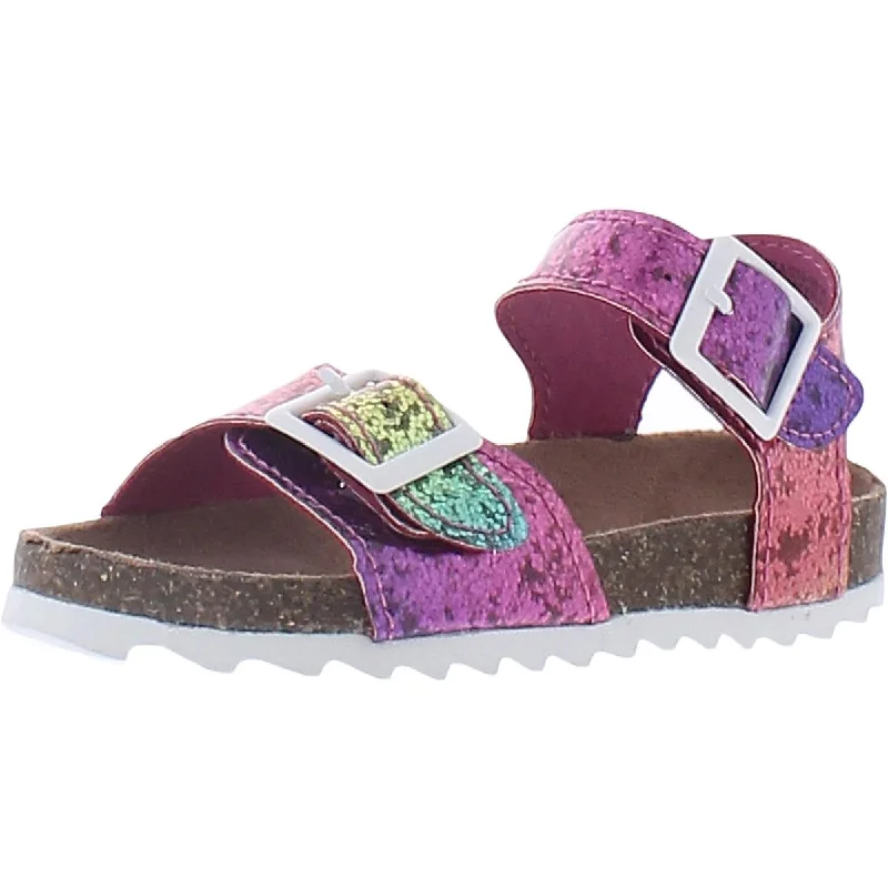 Okie Dokie Girls Lil Nora Metallic Cork Footbed Sandals