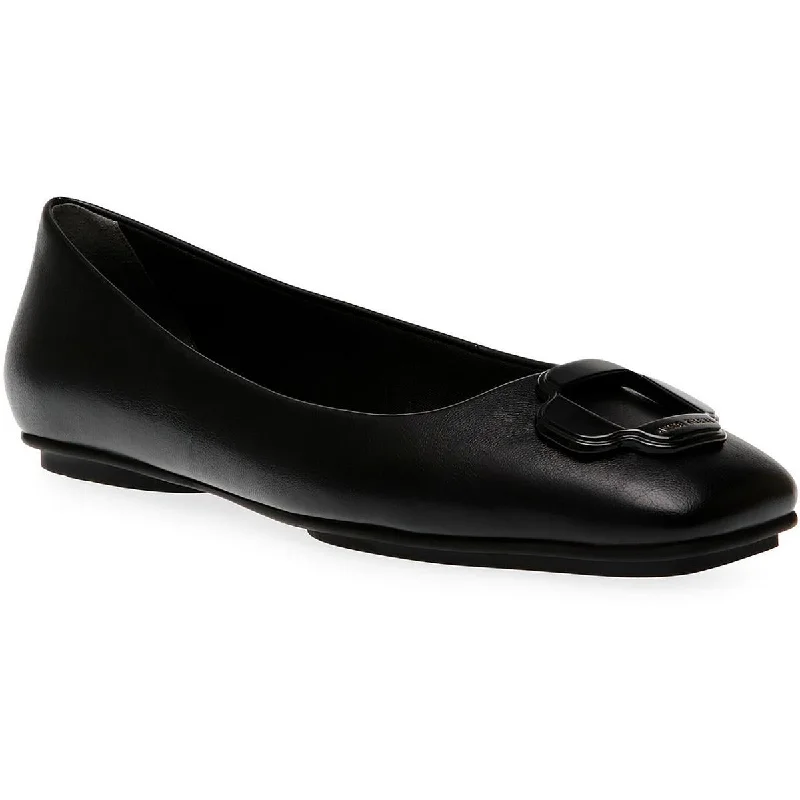 Anne Klein Womens Faux Leather Flat Ballet Flats