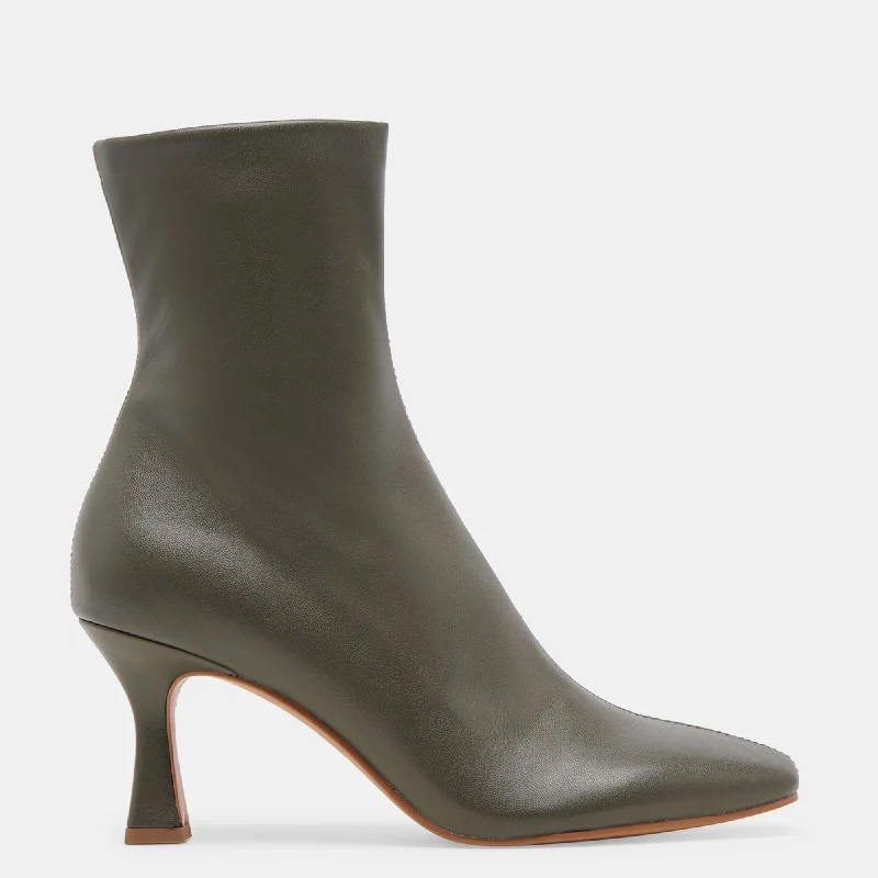 Glamor Wide Calf Boots Dark Olive Stella