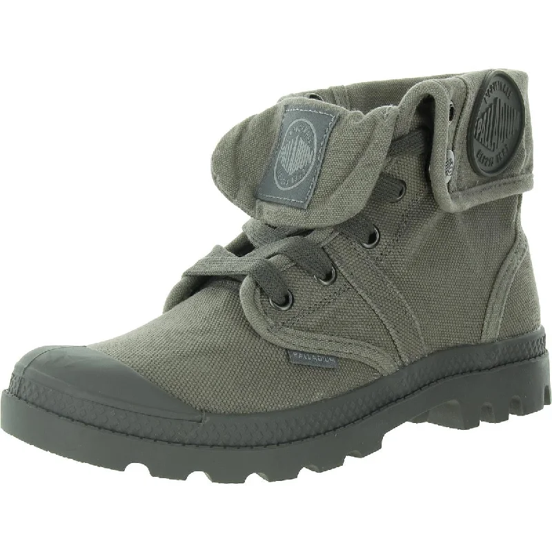 Pallabrouse Baggy Womens Canvas Fold-Over Combat Boots