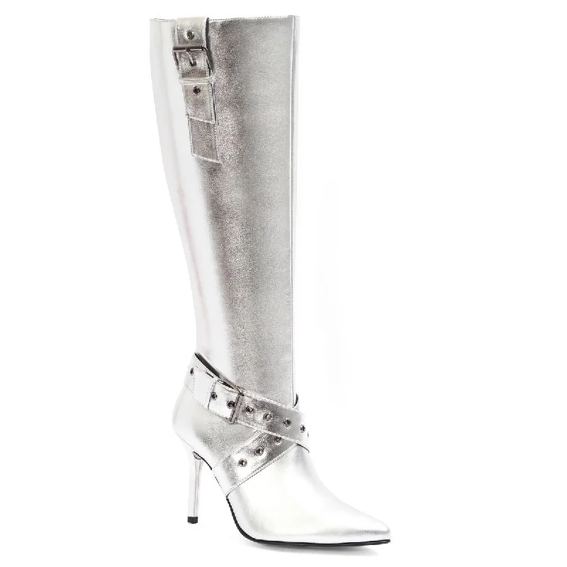 Andrea Knee High Boots With Stiletto Heel