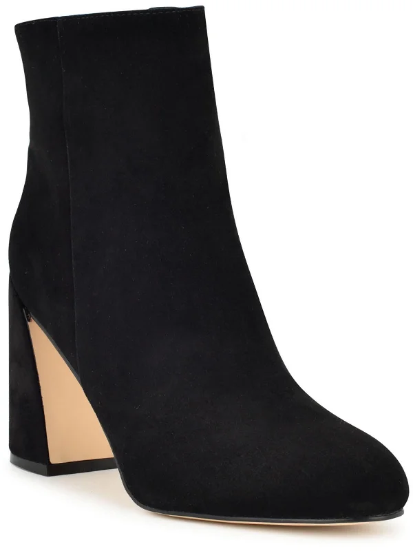 YAST Womens Leather Suede Ankle Boots