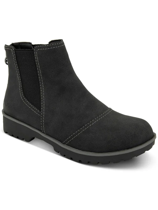 PEACOCK Womens Leather Zipper Ankle Boots