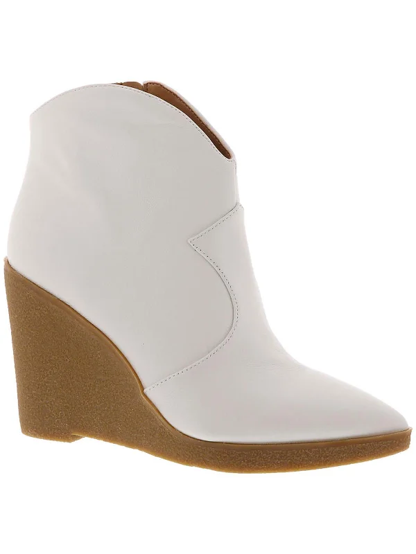 Crais Womens Zipper Pointed Toe Ankle Boots