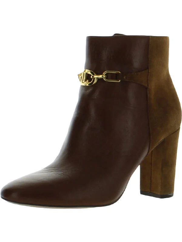 Meredith Womens Leather Almond Toe Ankle Boots