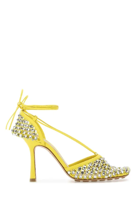 BOTTEGA VENETA Stretch Mesh Sandals with 9 cm Heel