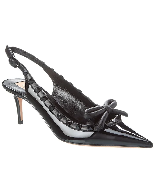 Valentino Rockstud 60 Patent Slingback Pump