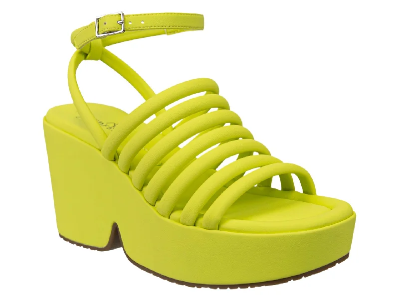 Naked Feet: ANTIPODE in YELLOW Heeled Sandals