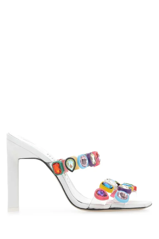 THE ATTICO Embellished PVC Nanci Flat Sandals - 10 cm Heel