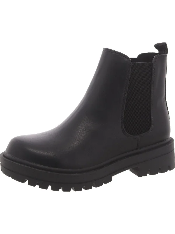 Womens Flat Ankle Chelsea Boots