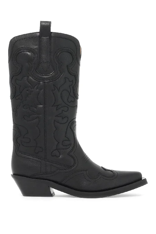 Ganni Women's Embroide Western Boots