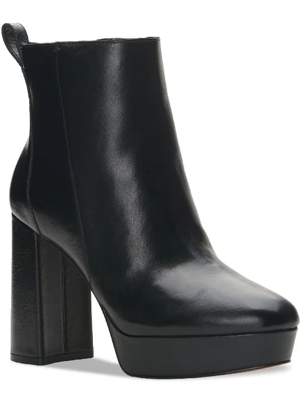 Gripaula Womens Leather Bootie Ankle Boots