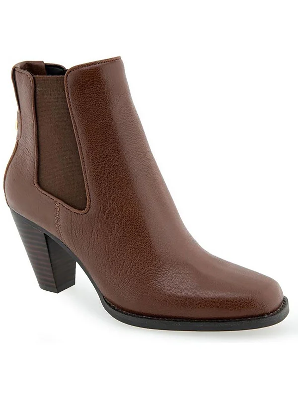 Lido Womens Leather Heels Mid-Calf Boots