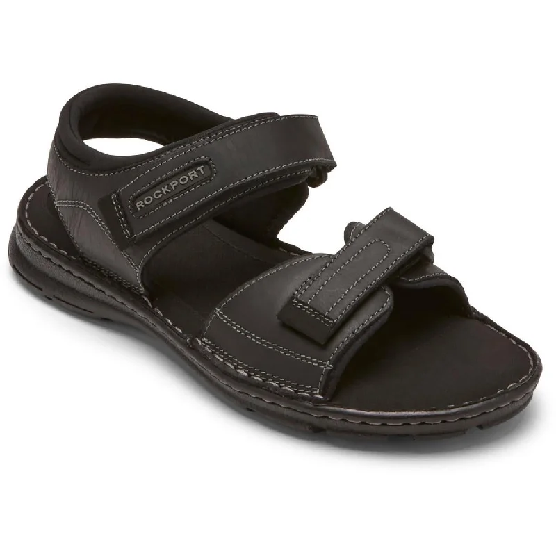 Rockport Mens Darwyn Leather Ankle Strap Fisherman Sandals