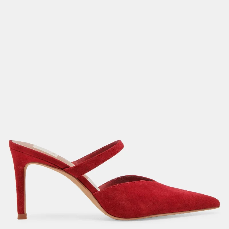 Kanika Heels Crimson Suede