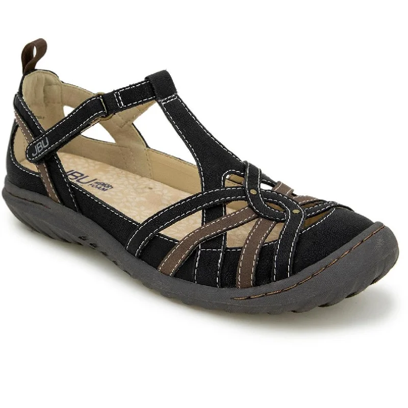 JBU by Jambu Womens Dove Faux Leather Strappy Mary Janes