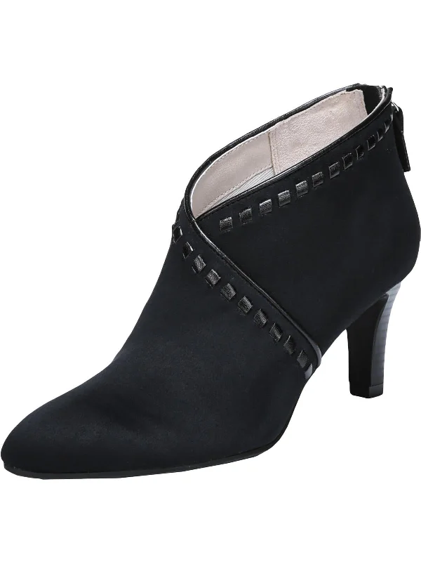 Giada Womens Faux Suede Zipper Ankle Boots