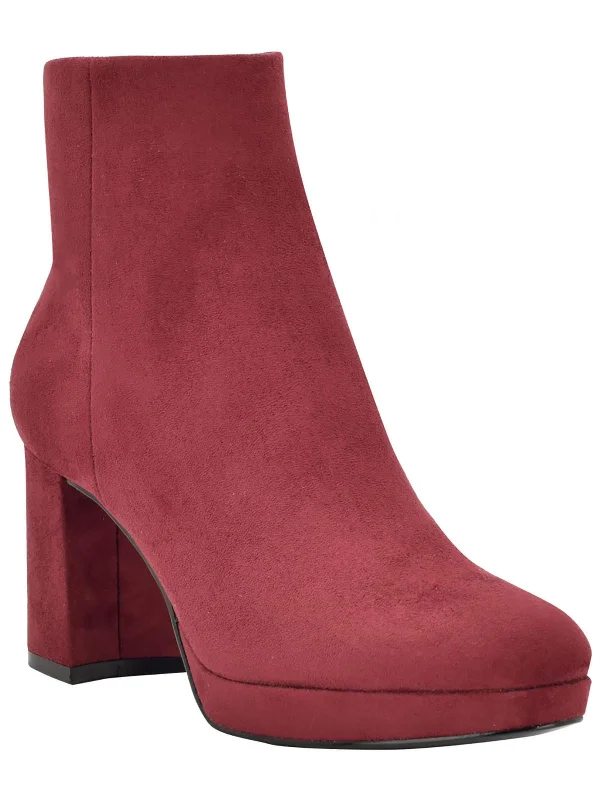 UDA2 Womens Faux Suede Platform heel Ankle Boots