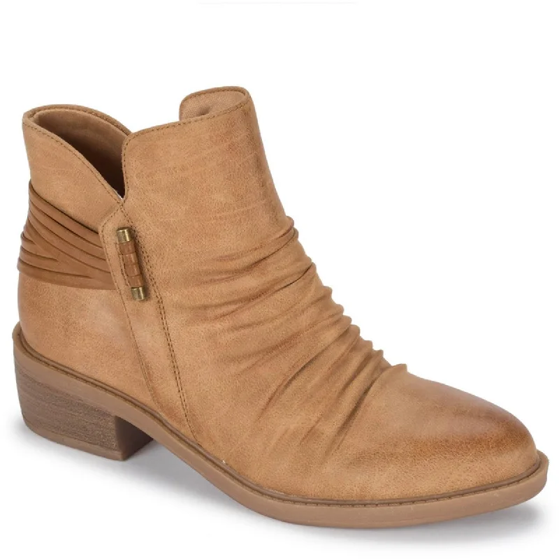 Sazzie Womens Faux Suede Zip-up Ankle Boots