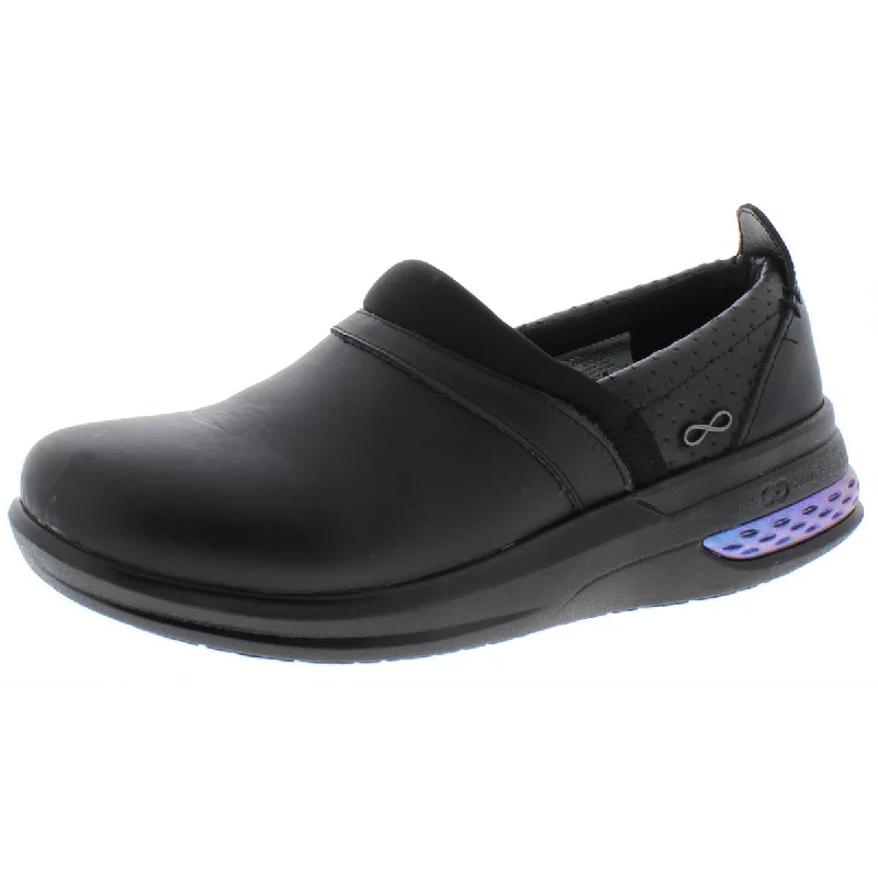 Infinity Womens Breeze Leather Slip On Clogs