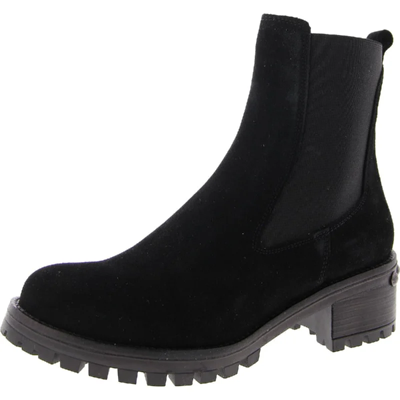 Womens Leather Pull On Chelsea Boots