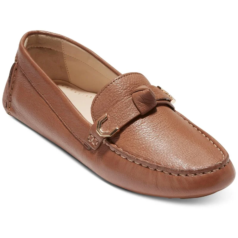 Cole Haan Womens Evelyn Bow driver Leather Round Toe Loafers