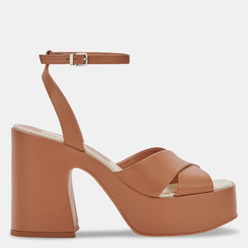 WESSI HEELS CARAMEL LEATHER