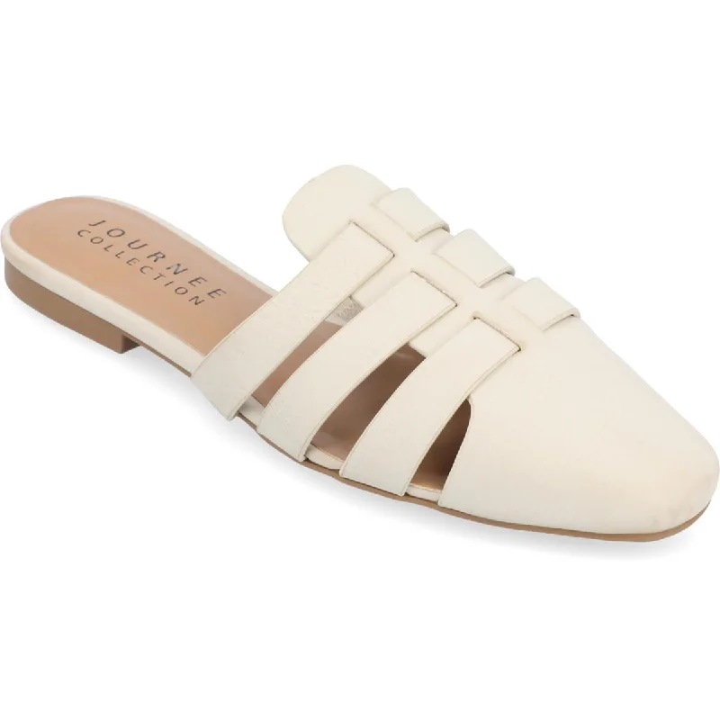 Journee Collection Womens JAZYBELL  Faux Leather Almond toe Flat Shoes