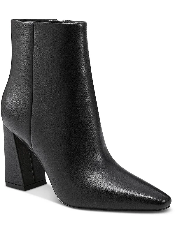 Garina Womens Leather Pointed Toe Ankle Boots