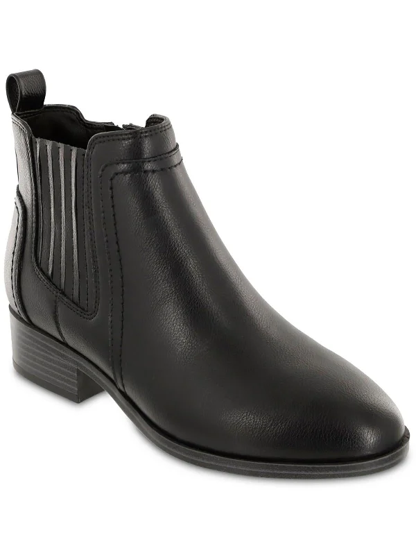 Belle Womens Faux Leather Ankle Chelsea Boots