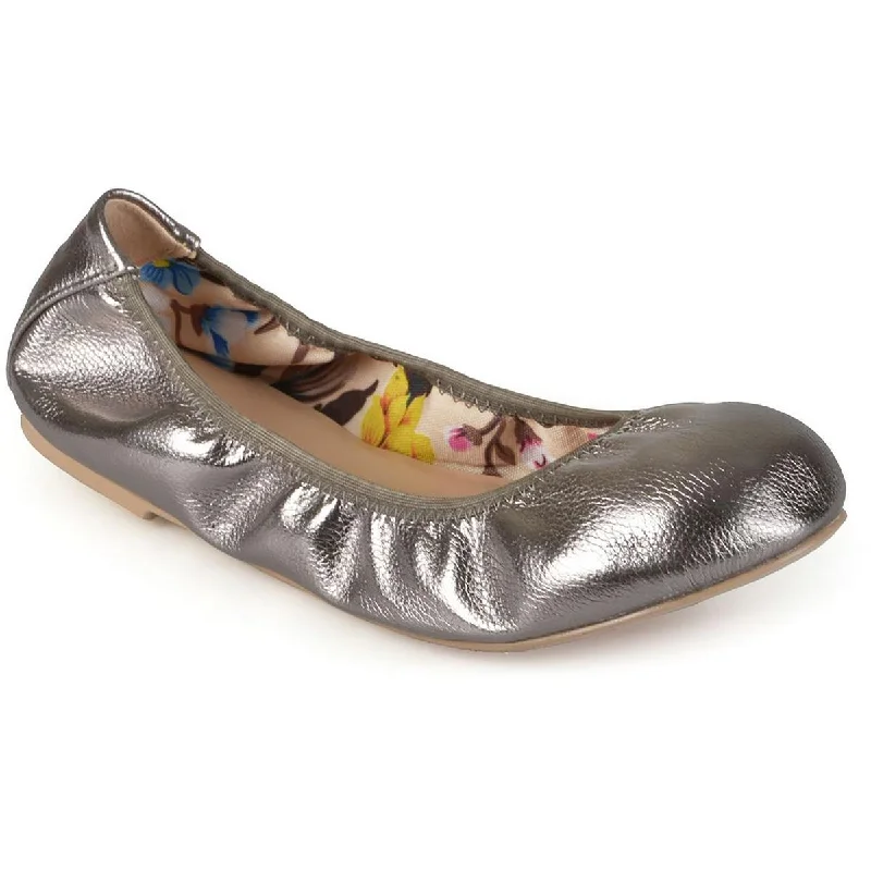 Journee Collection Womens Metallic Ballet Flats