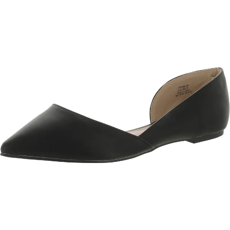 Journee Collection Womens Faux Leather Pointed Toe D'Orsay