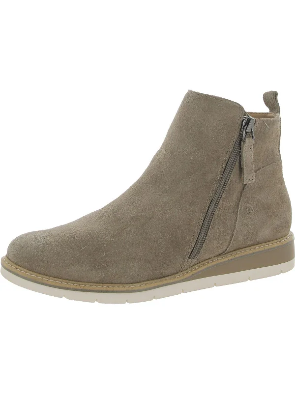 Aly 14 Womens Suede Side Zipper Ankle Boots