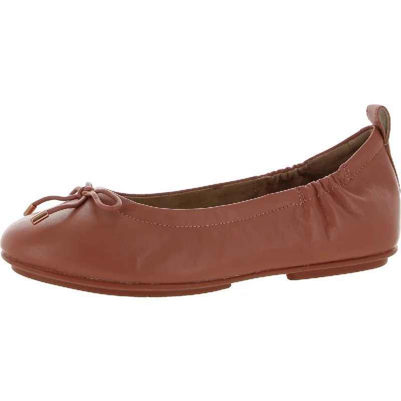 Fitflop Womens ALLEGRO BOW Leather Ballet Flats