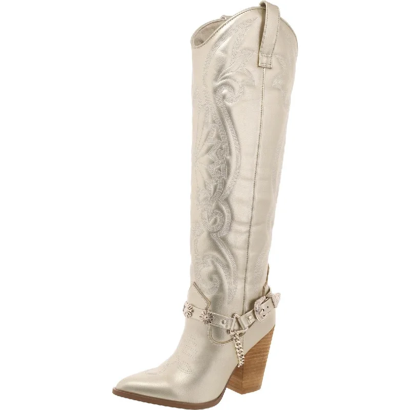 Lesley Womens Chain Buckle Cowboy, Western Boots