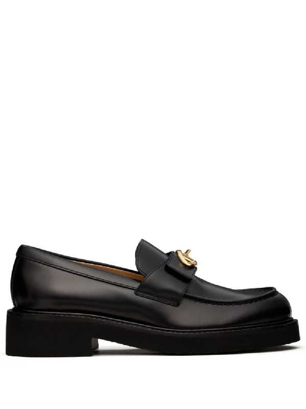 VALENTINO GARAVANI Locker Style Leather Loafers for Women