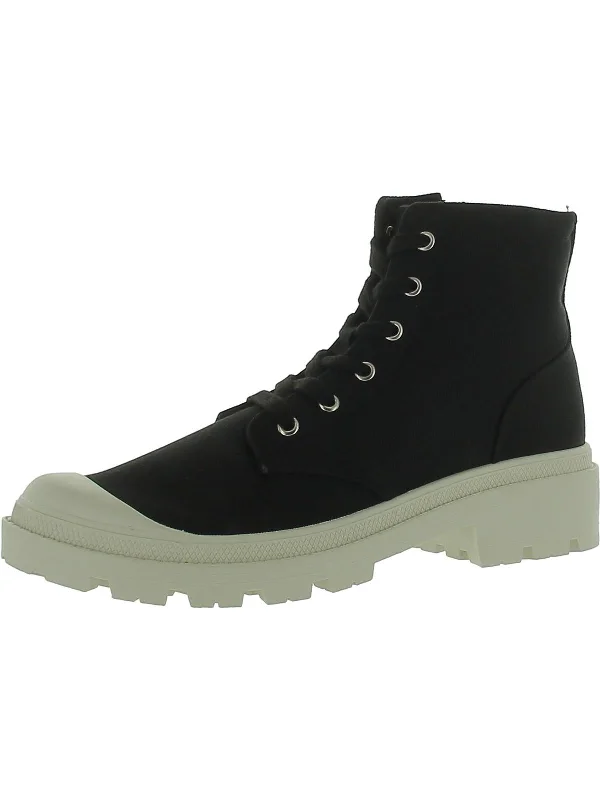 Jazzy Womens Lifestyle Platform Combat & Lace-Up Boots